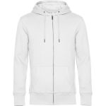 King Zipped Hood white men's sweatshirt