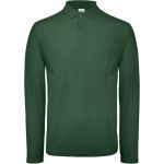 Polokošile pánská piqué s dlouhým rukávem ID.001 LSL bottle green
