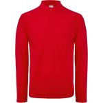 Polokošile pánská piqué s dlouhým rukávem ID.001 LSL red