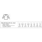 My Polo 210 LSL white heavy cotton pique polo shirt with long sleeves