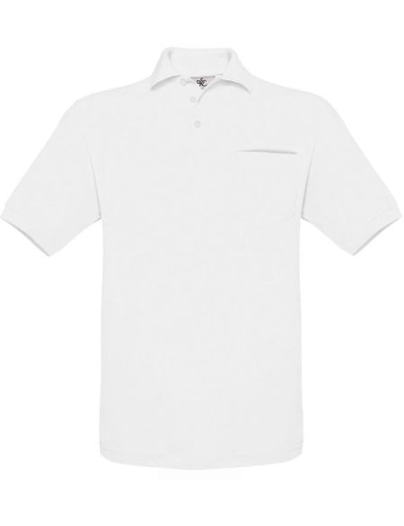 Polokošile Piqué s náprsní kapsou Safran Pocket white