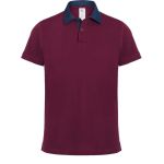 Polokošile pánská Piqué Medium Fit DNM Forward men denim/burgundy