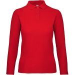 Polokošile dámská piqué s dlouhým rukávem ID.001_LSL_women red
