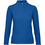 Polokošile dámská piqué s dlouhým rukávem ID.001_LSL_women royal blue