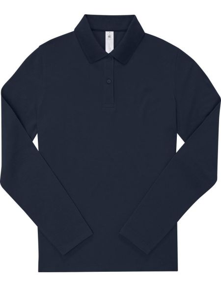 Polokošile dámská piqué s dlouhým rukávem z těžké bavlny My Polo 210 LSL women white
