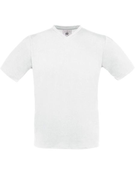 Tričko s výstřihem do V Exact V-Neck white