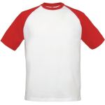 Tričko raglánové kontrastní Base-Ball white/red