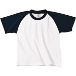 Tričko dětské raglánové kontrastní Base-Ball kids white/navy