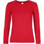 Tričko dámské s dlouhým rukávem z těžké bavlny E190 LSL women red