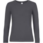 Tričko dámské s dlouhým rukávem z těžké bavlny E190 LSL women dark grey