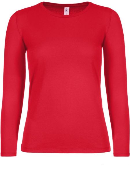 Women's T-shirt with long sleeves E150 LSL red