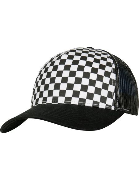 Kšiltovka Flexfit Turcket Checkerboard Flexfit 6506CB black/white