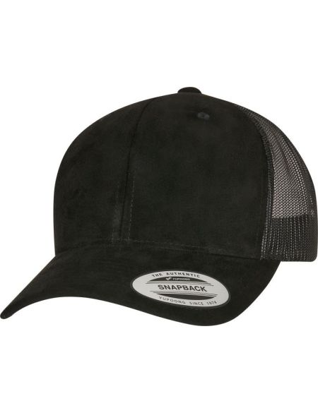 Kšiltovka 6 panelová Trucker Suede Flexfit 6606SU black