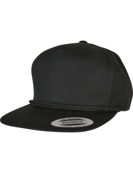 Kappe 5 Panels Popeline Golf Flexfit 6002 schwarz