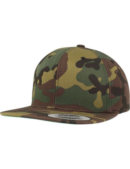 Kšiltovka 6 panelová Snapback Camo Flexfit 6089CF/6089CV/6089TC black camo