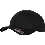 Kšiltovka 6 panelová vlněná česaná Flexfit 6277 black/black