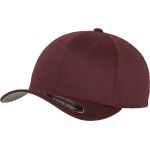 Kšiltovka 6 panelová vlněná česaná Flexfit 6277 maroon