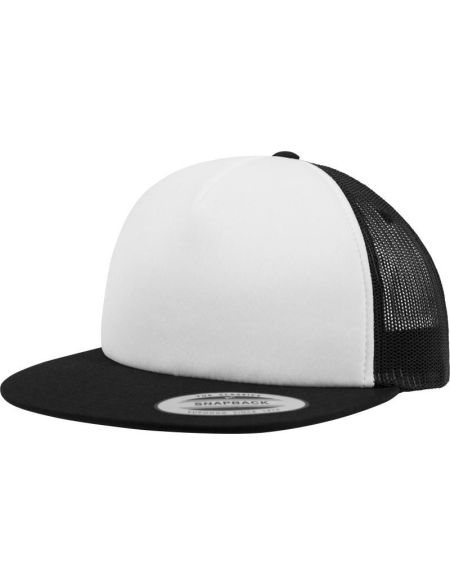 Kappe 5-Panel-Schaumstoff Flexfit 6005FW schwarz/weiß/schwarz