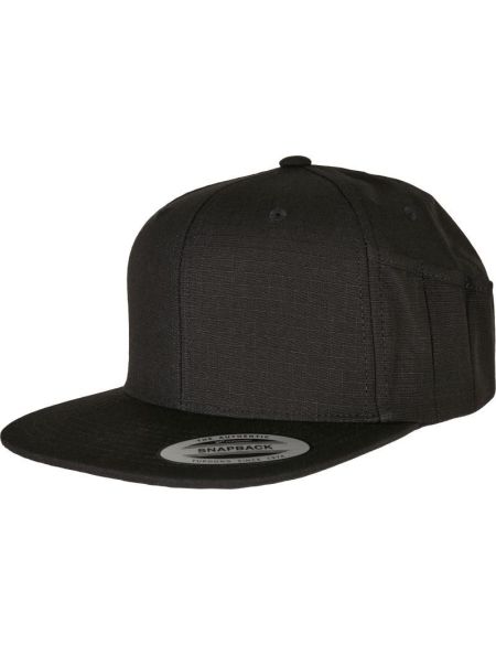 Kšiltovka 6 panelová Snapback s držákem na pero Flexfit 6089PS black