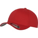 Kšiltovka 6 panelová dětská vlněná česaná Flexfit 6277 red