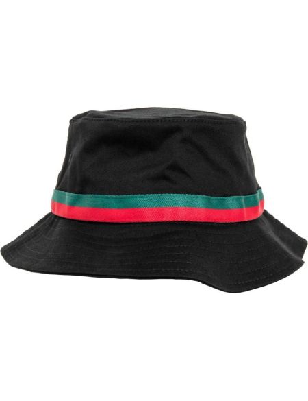 Klobouk Stripe Flexfit 5003S black/fire red/green