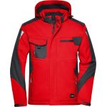 Bunda pracovní zimní softshellová Strong James Nicholson JN824 red/black
