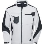 Bunda pracovní letní softshellová Strong James Nicholson JN844 white/carbon