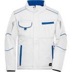 Arbeitswinter-Softshelljacke Farbe James Nicholson JN853 weiß/königsblau