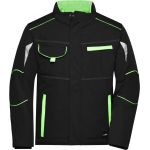 Bunda pracovní zimní softshellová Color James Nicholson JN853 black/lime green