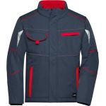 Bunda pracovní zimní softshellová Color James Nicholson JN853 carbon/red
