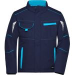Bunda pracovní zimní softshellová Color James Nicholson JN853 navy/turquoise