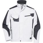 Work jacket Strong James Nicholson JN821 white/carbon
