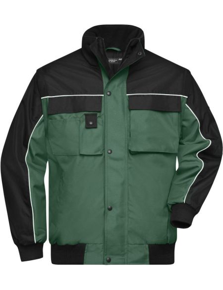 Arbeitsjacke mit abnehmbaren Ärmeln James Nicholson JN810 grün grün/schwarz