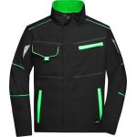 Bunda pracovní Color James Nicholson JN849 black/lime green