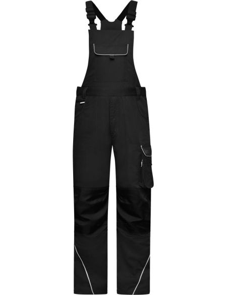 Kalhoty pracovní s laclem Solid James Nicholson JN879 (vel.42-60) střední délka black