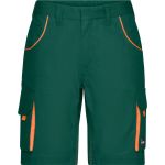Kraťasy pracovní Color James Nicholson JN872X (vel. 62) dark green/orange