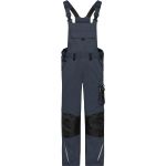 Kalhoty pracovní s laclem Strong James Nicholson JN1833S (vel.25-28) krátká délka carbon/black