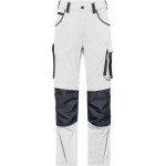 Kalhoty pracovní Modern Style Strong James Nicholson JN1832L (vel.94-110) dlouhá délka white/carbon