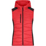 Vesta dámská strečová fleecová James Nicholson JN1327 red/black