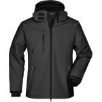 Men's 3-layer winter softshell jacket James Nicholson JN1000 black
