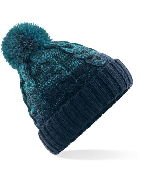 Čepice pletená Ombré Beechfield B459 black/light grey