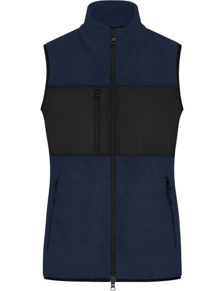Vesta dámská fleecová James Nicholson JN1309 black/black