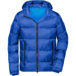 Bunda pánská zimní prošívaná James Nicholson JN1168 electric blue/nautic blue