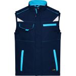 Vesta pracovní letní softshellová Color James Nicholson JN852 navy/turquoise