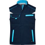 Vesta pracovní zimní softshellová Color James Nicholson JN854 navy/turquoise
