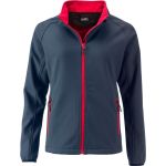 Bunda dámská 2-vrstvá promo softshellová James Nicholson JN1129 iron grey/red