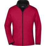 Bunda dámská 2-vrstvá promo softshellová James Nicholson JN1129 red/black