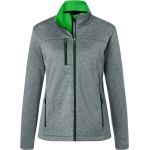 Bunda dámská 2-vrstvá melanžová softshellová James Nicholson JN1147 dark melange/green