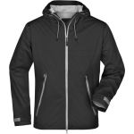 Bunda pánská 3-vrstvá softshellová James Nicholson JN1098 black/silver