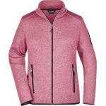 Mikina dámská pletená fleecová James Nicholson JN761 pink melange/off white